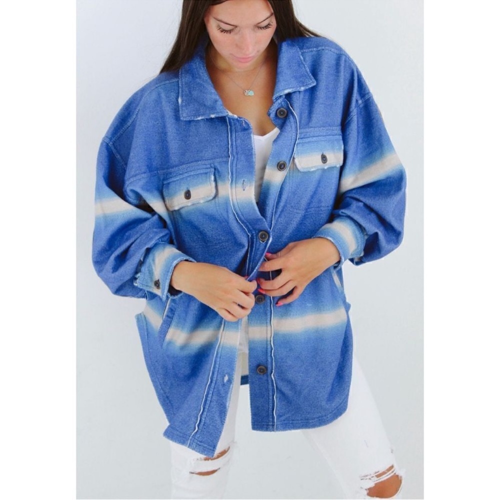 Free People Ruby Jacket Deep Sea Combo - Picture 2 of 8